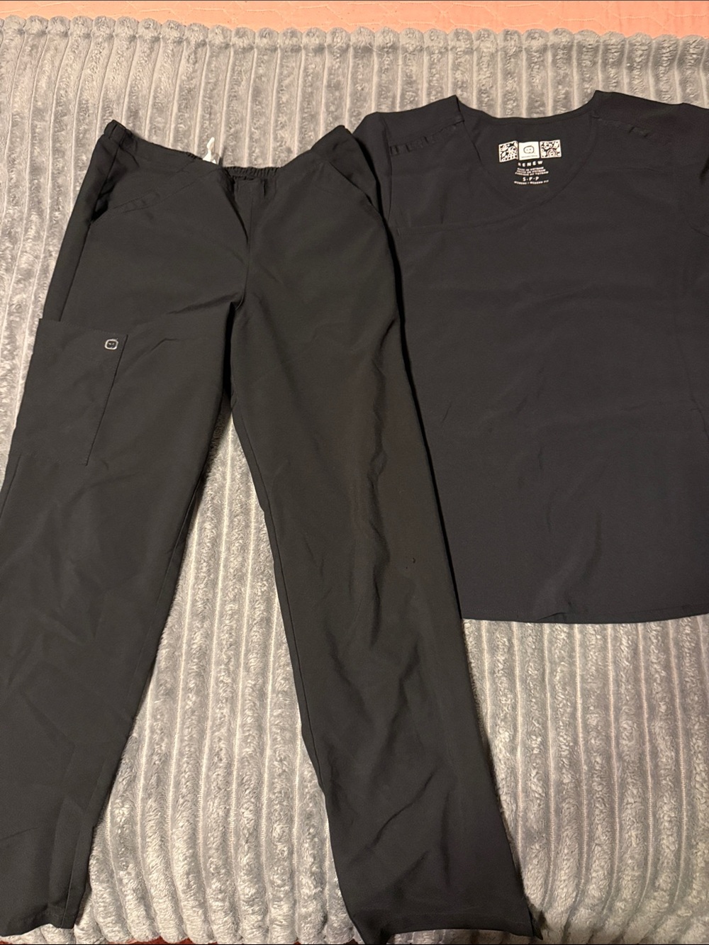 Women’s Black Stretch wonder wink scrub set- Comfortable Everyday Wear